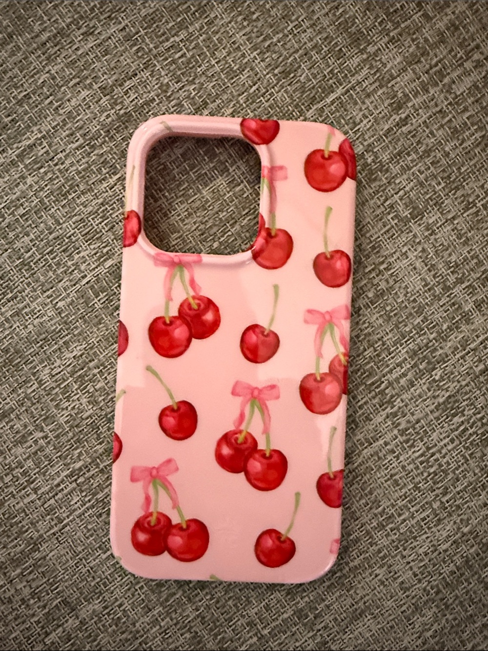 Velvet Caviar Pink Cherry Print Phone Case 14 Pro
